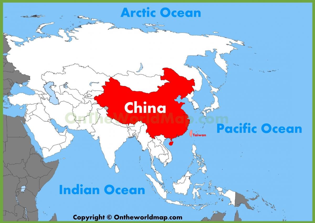 Китай карта Азії