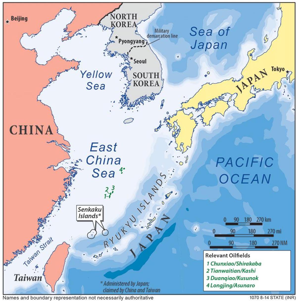 карта Східно-китайського моря