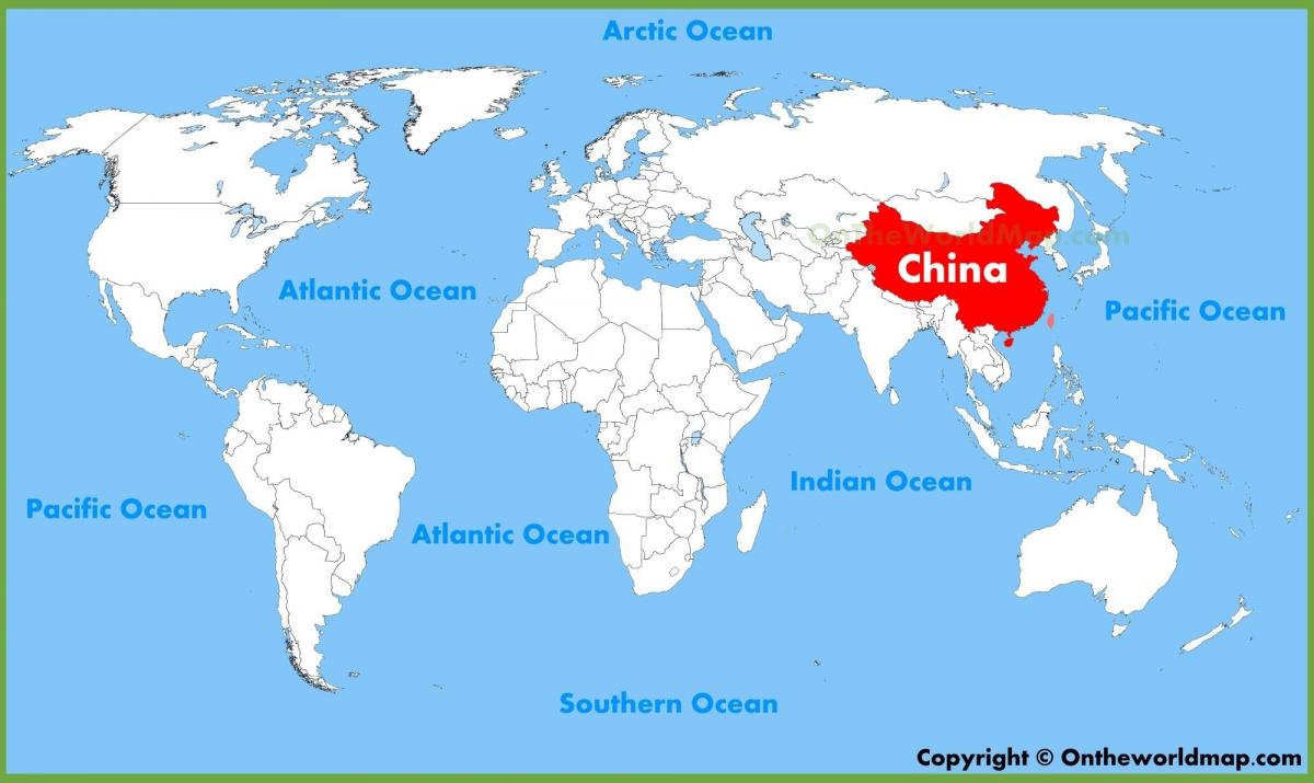 карта світу з Китаю
