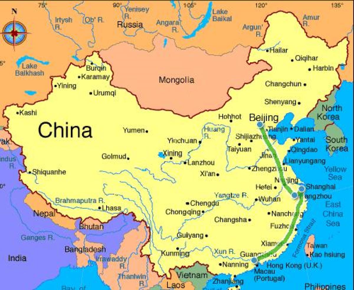 Китай материк карті