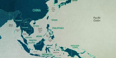 Карта Китаю на море