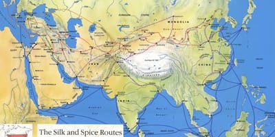 Шовковий шлях Китаю на карті