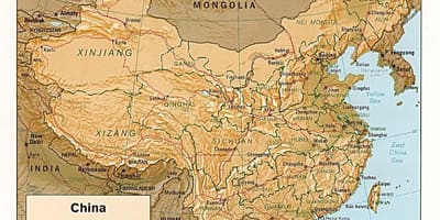 Ландшафти карті Китаю