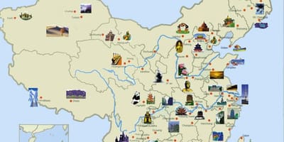 Туристична карта Китаю