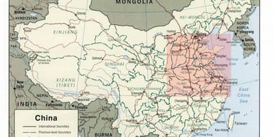 Карта Північно-китайської рівнини