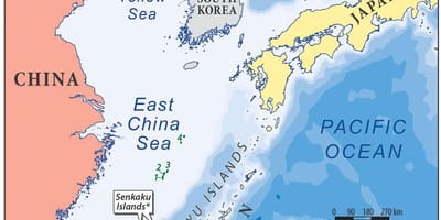 Карта Східно-китайського моря