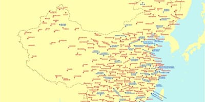 Аеропорти Китаю на карті