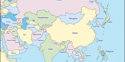 Карта Китаю і суміжних країн