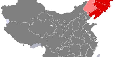 Північно-східний Китай карта
