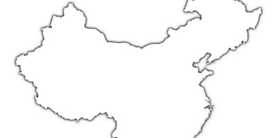 Контурна карта Китаю