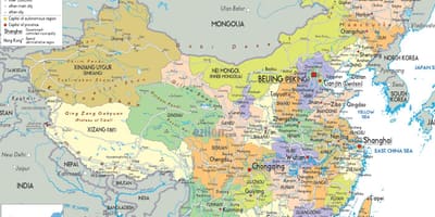 Політичній карті Китаю
