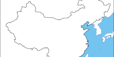 Китай порожній карті