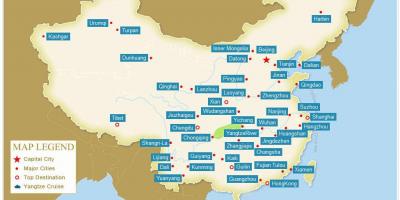 Карта Китаю з містами